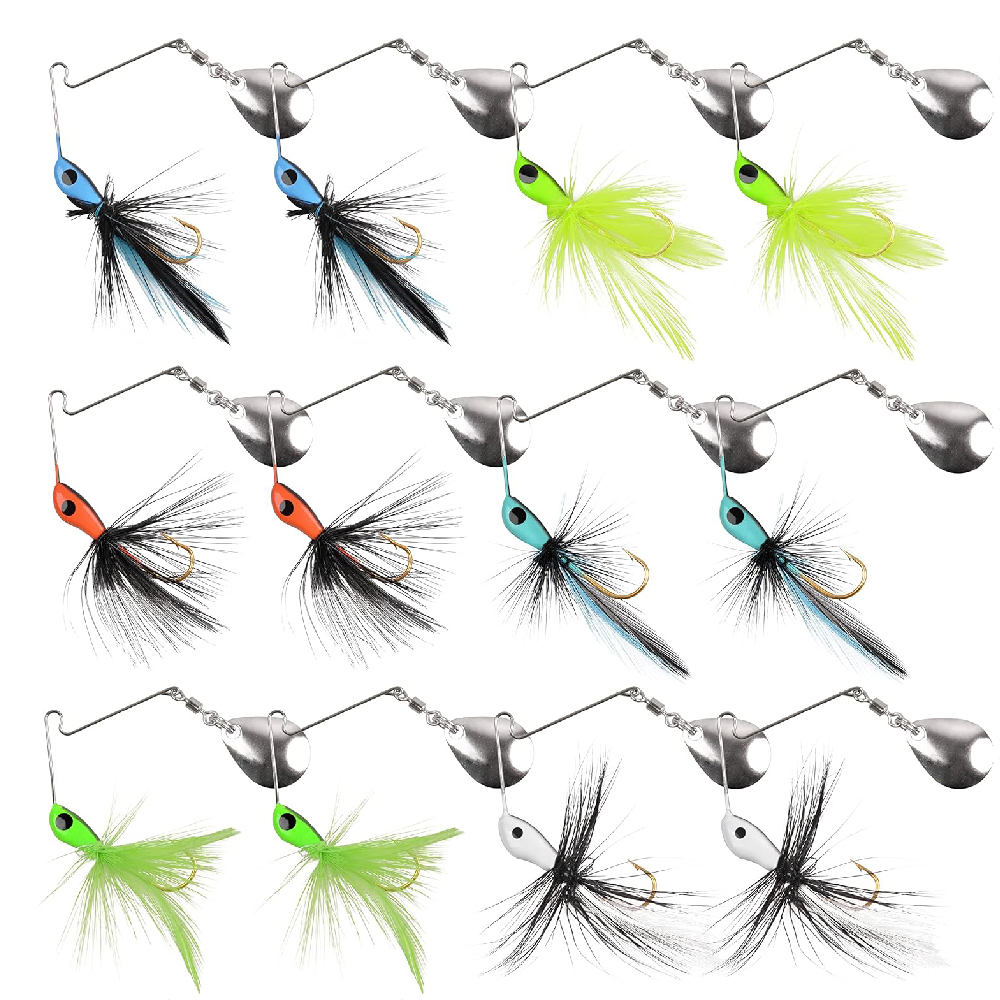 Fishing Lure Spinner - 6개/12개 스피너 베이트 배스 낚시 루어