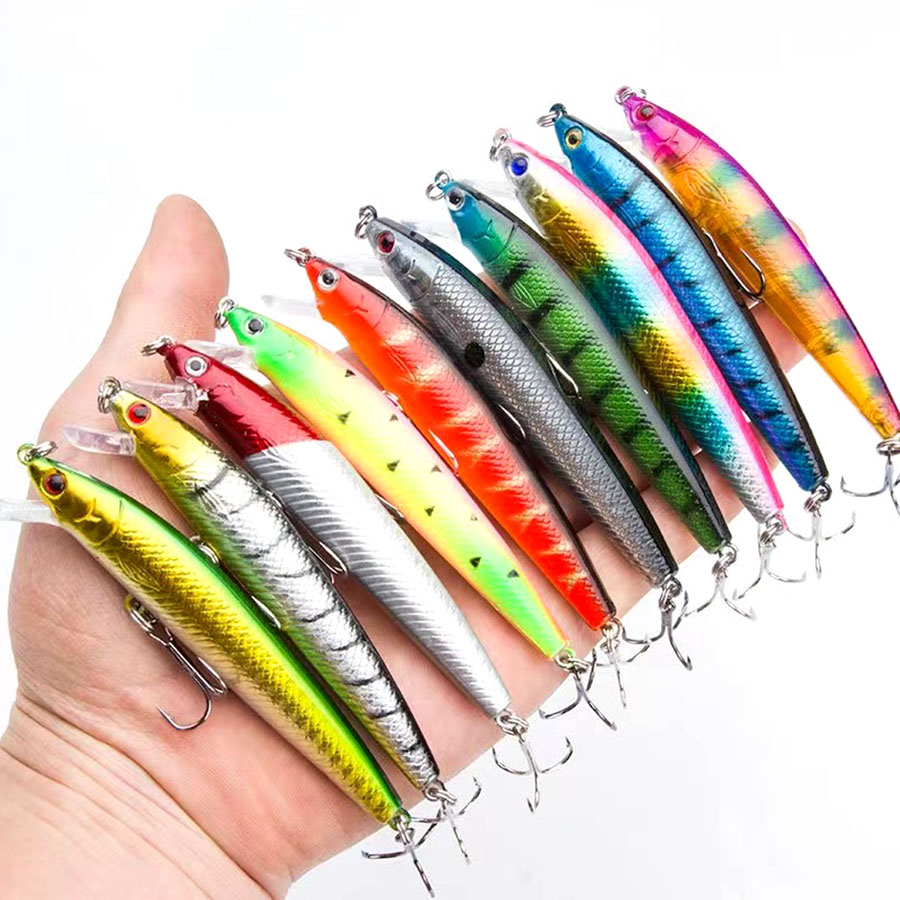 10PCS Jerkbait Minnow Swimbait - Fishing Lure Crankbait 리뷰 및 가격