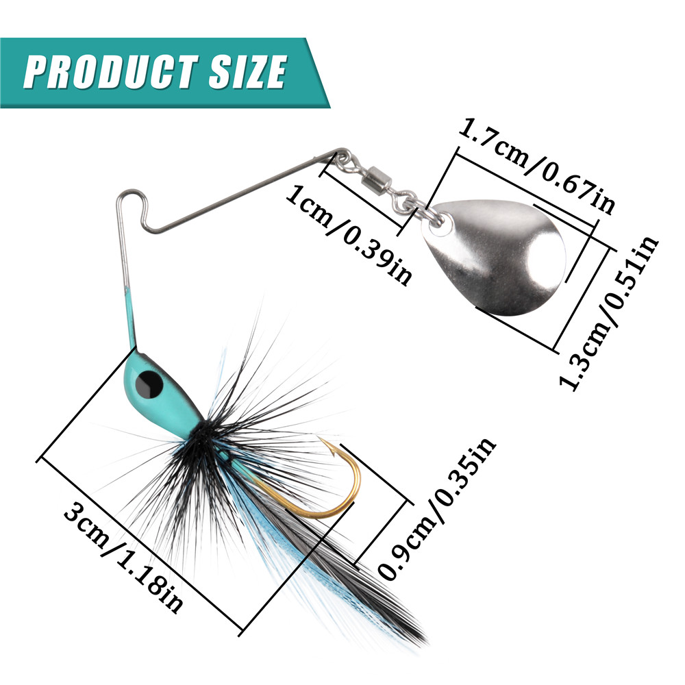 6개/12개 스피너 베이트 배스 낚시 루어 메탈 지그  - Fishing Lure Spinner 리뷰 및 가격