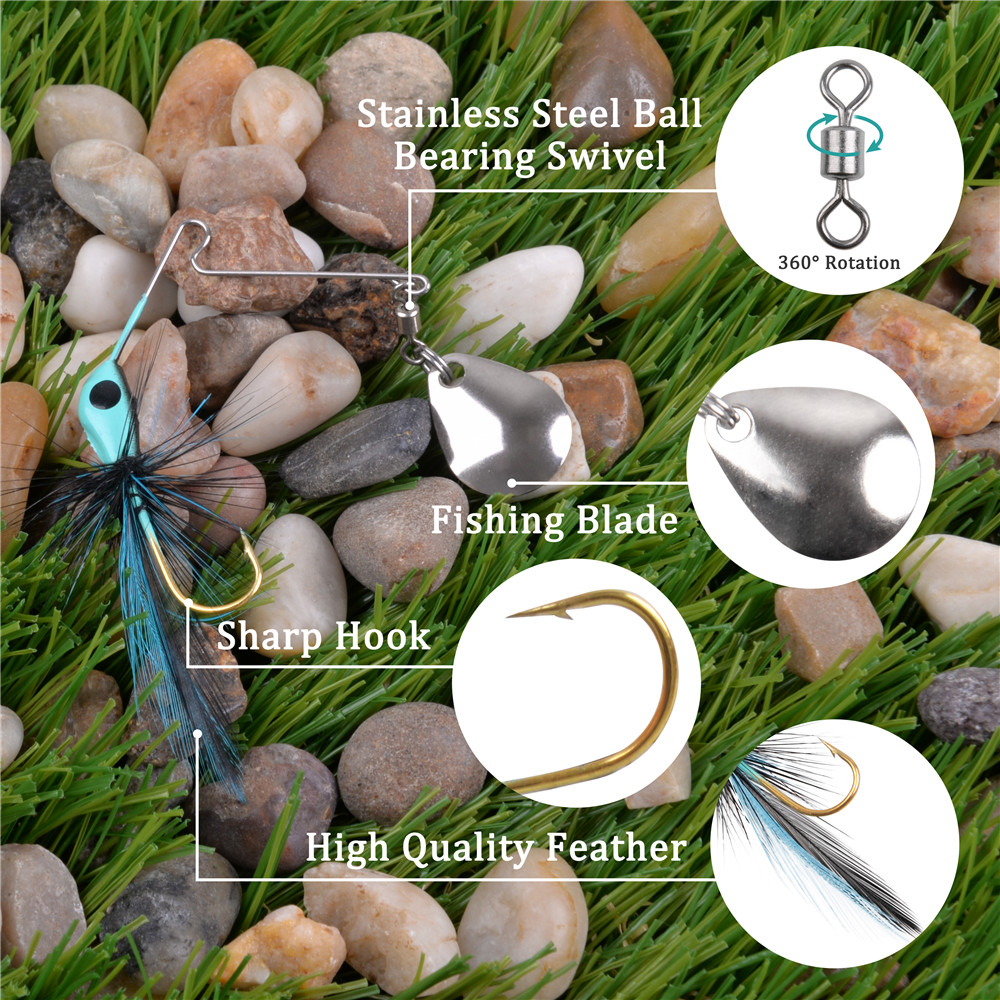 6개/12개 스피너 베이트 배스 낚시 루어 메탈 지그  - Fishing Lure Spinner 리뷰 및 가격