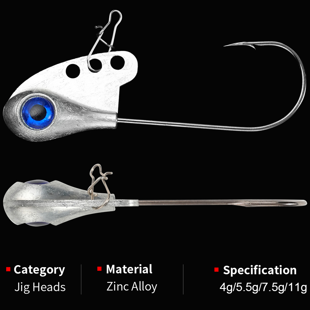 2개입 지그 헤드 훅 4g 5.5g 7.5g 11g V - Fishing Lure Spinner 리뷰 및 가격