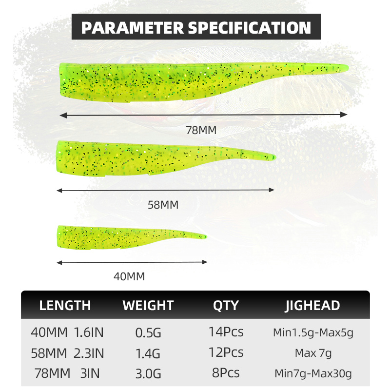 BLUX-신제품 다트 웜 소프트 미끼 58MM 78MM - Fishing Lure Spinner 리뷰 및 가격