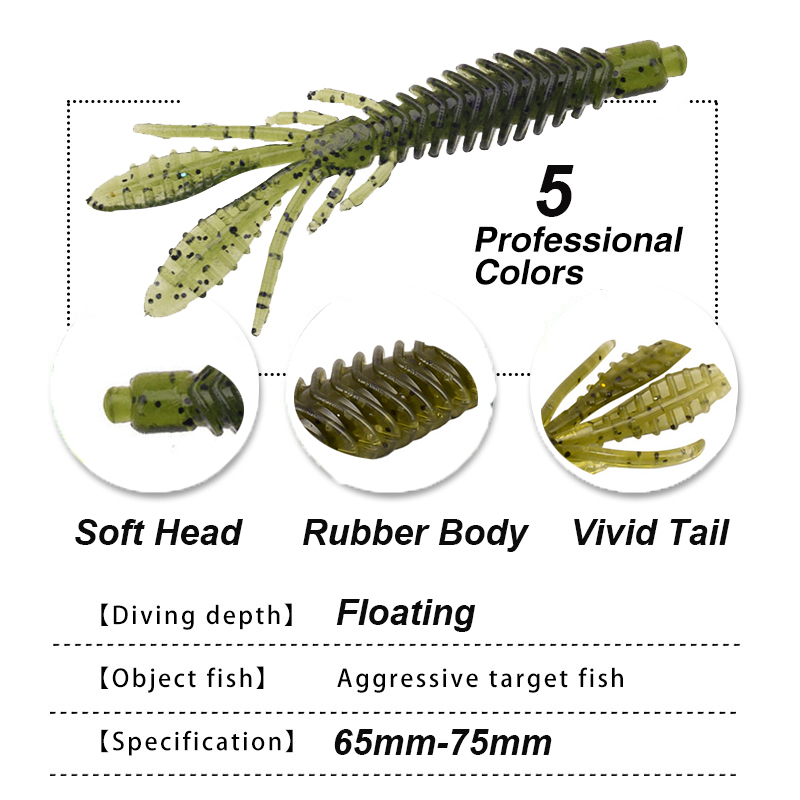 WESTBASS 5PCS 소프트 유충 미끼 1.8g-2 - Fishing Lure Swimbait 리뷰 및 가격