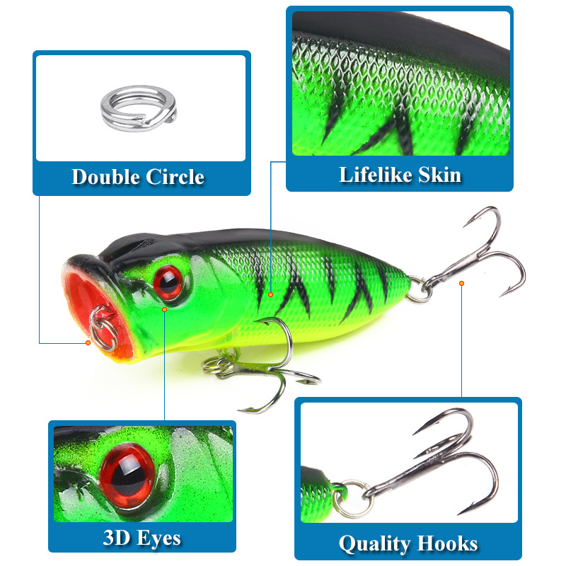 6개입 6색상（opp 봉투）/5개입 5색상（상자 포함） - Fishing Lure Topwater 리뷰 및 가격