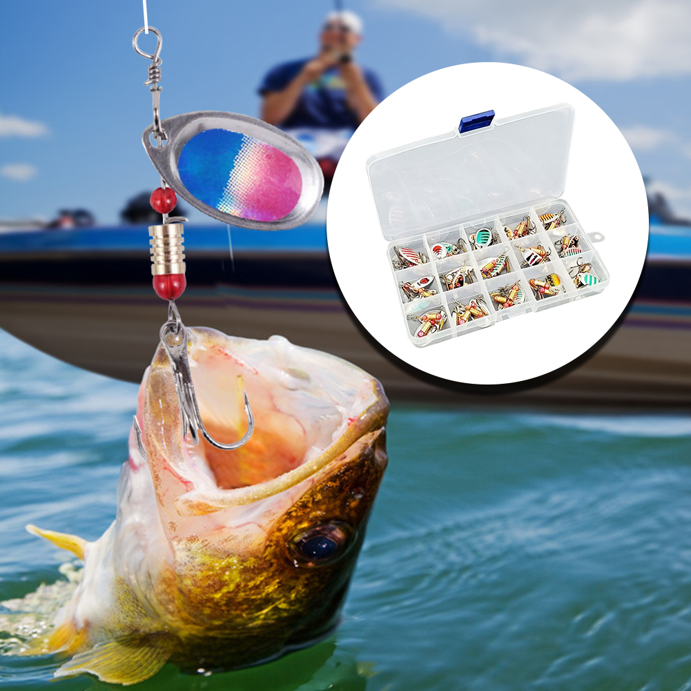 30개 금속 스푼 스피너 낚시 루어 트레블 훅 스푼베이 - Fishing Lure Crankbait 리뷰 및 가격